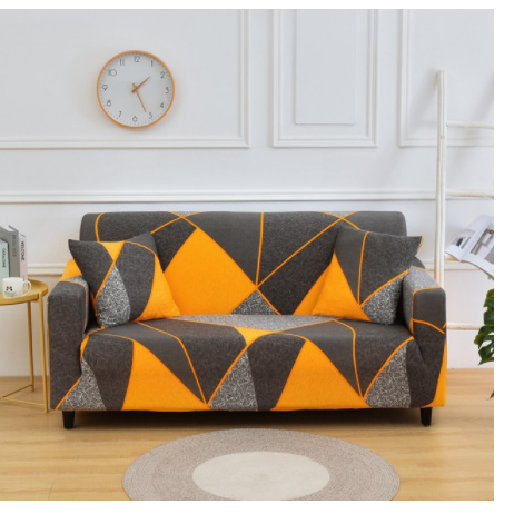 Stretch Sofa Cover with Fitted Slipcover Design and Matching Cushion - Image 8