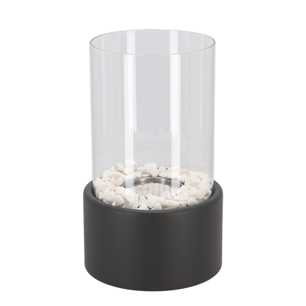 Tabletop Fire Pit with Smokeless Portable Glass Cylinder and Decorative Stones - Image 14