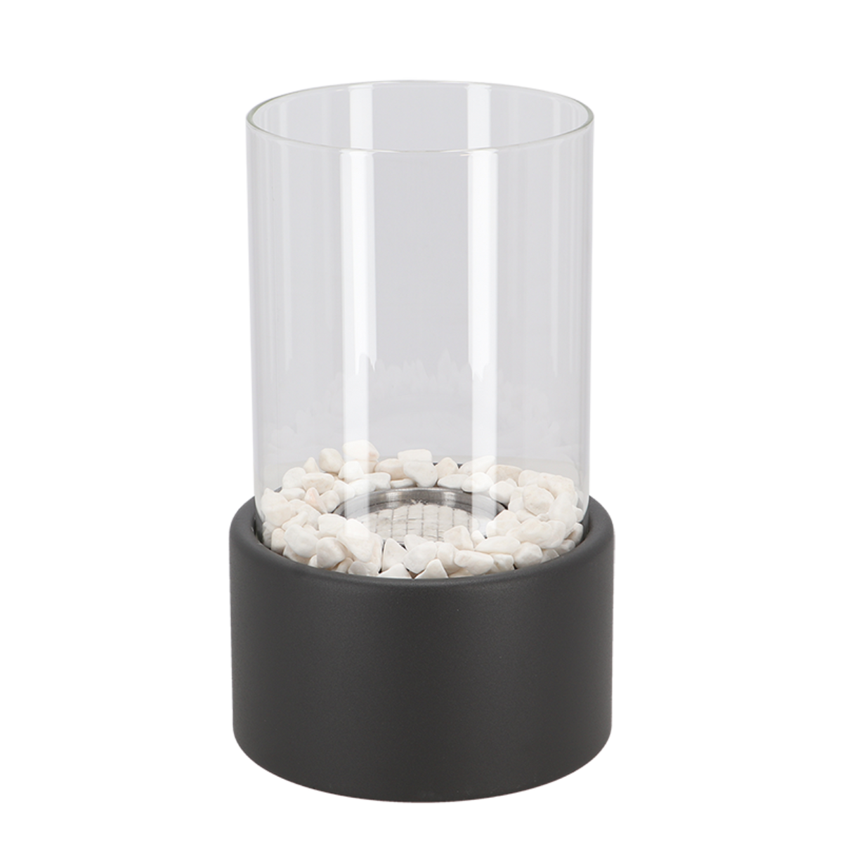 Tabletop Fire Pit with Smokeless Portable Glass Cylinder and Decorative Stones - Image 14