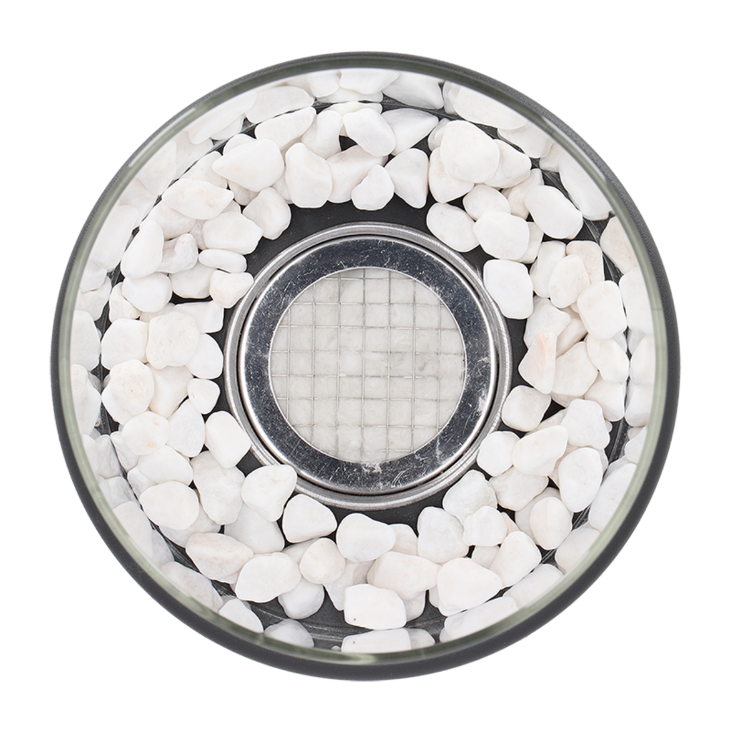 Tabletop Fire Pit with Smokeless Portable Glass Cylinder and Decorative Stones - Image 17