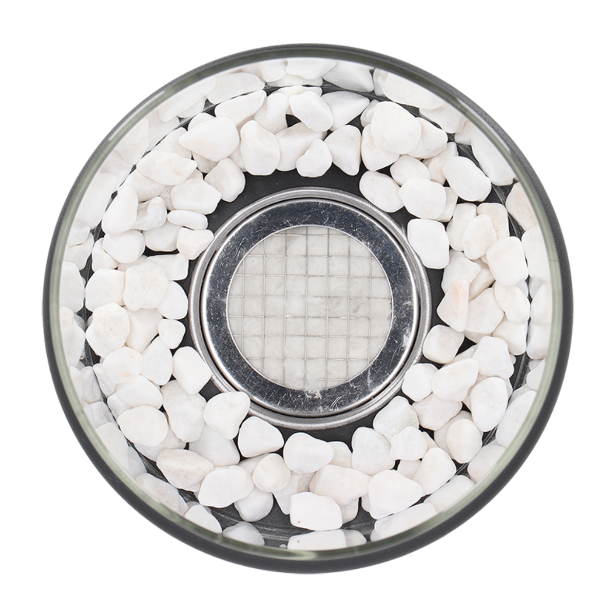 Tabletop Fire Pit with Smokeless Portable Glass Cylinder and Decorative Stones - Image 17