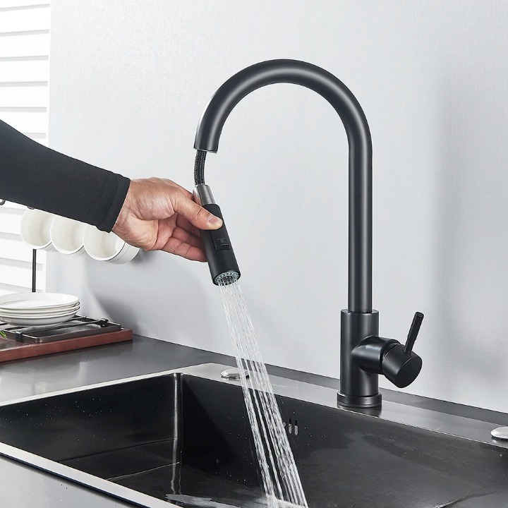 Touch Kitchen Water Faucet with Pull-Out Sprayer and Single Handle Lever - Image 5