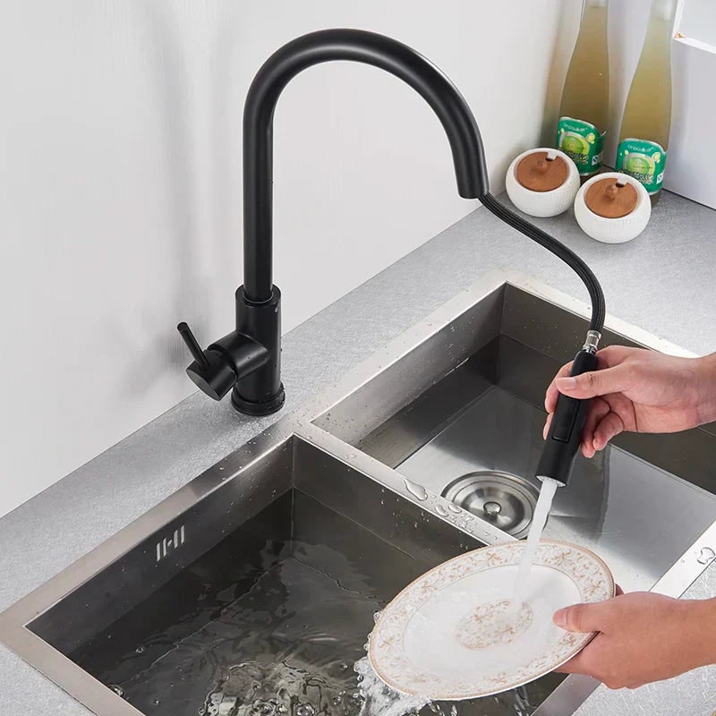 Touch Kitchen Water Faucet with Pull-Out Sprayer and Single Handle Lever - Image 6
