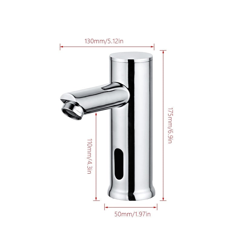 Touchless Bathroom Faucet with Motion Sensor and Single Hole Deck Mount - Image 11