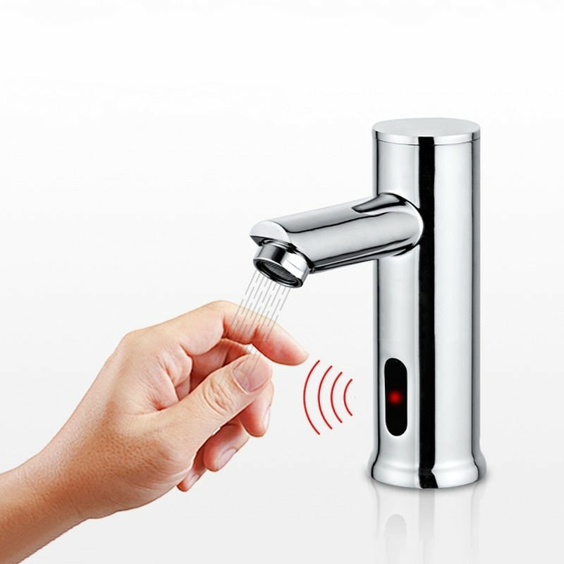 Touchless Bathroom Faucet with Motion Sensor and Single Hole Deck Mount - Image 13