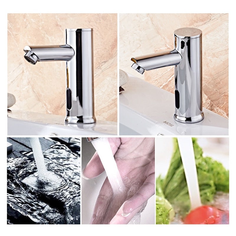 Touchless Bathroom Faucet with Motion Sensor and Single Hole Deck Mount - Image 14