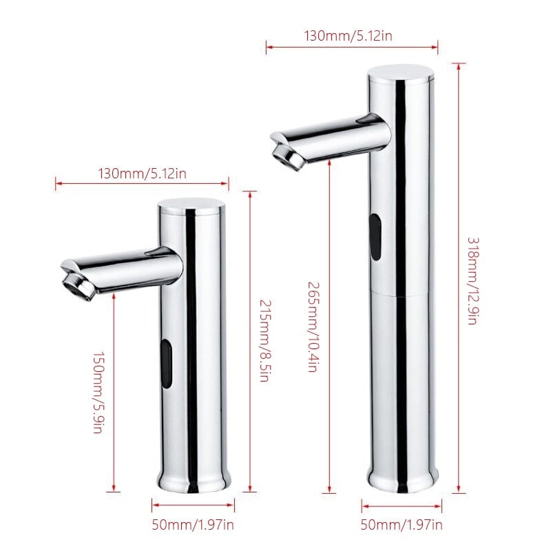 Touchless Bathroom Faucet with Motion Sensor and Single Hole Deck Mount - Image 6