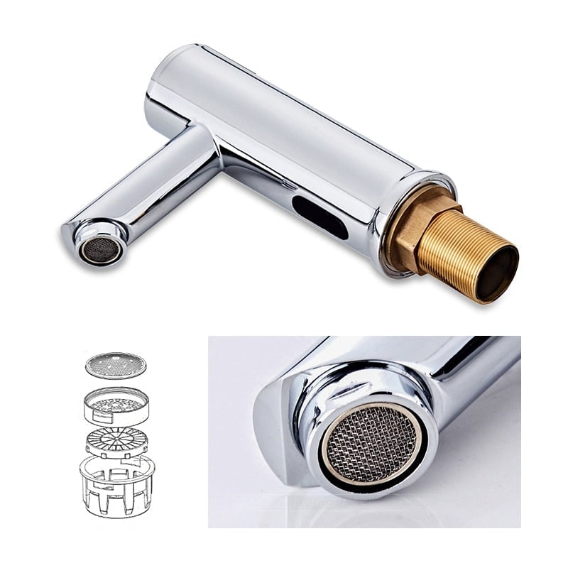 Touchless Bathroom Faucet with Motion Sensor and Single Hole Deck Mount - Image 7
