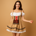Traditional Oktoberfest dirndl dress for women with flattering fit and festive design, ideal for Oktoberfest celebrations and themed events.