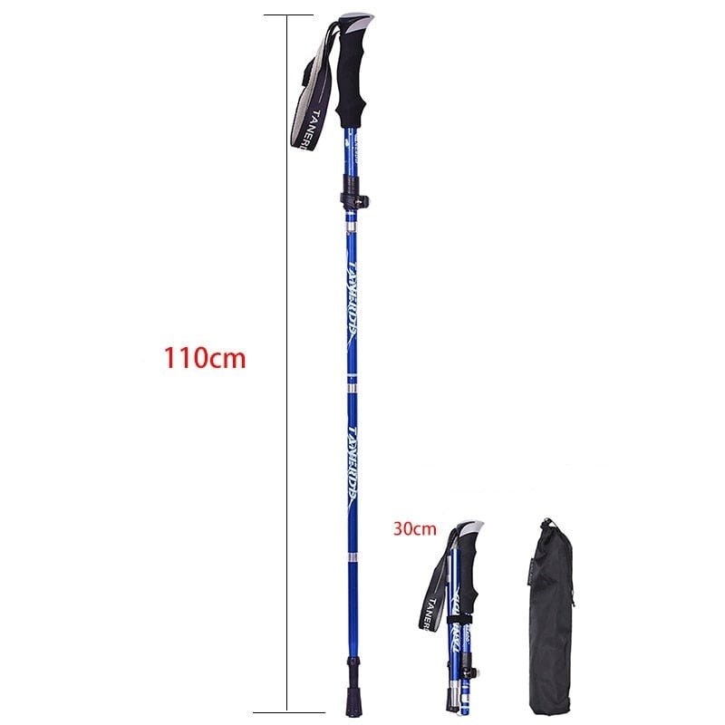 Trekking Poles with Ergonomic Foam Grip Collapsible Foldable Design and Adjustable Height - Image 11