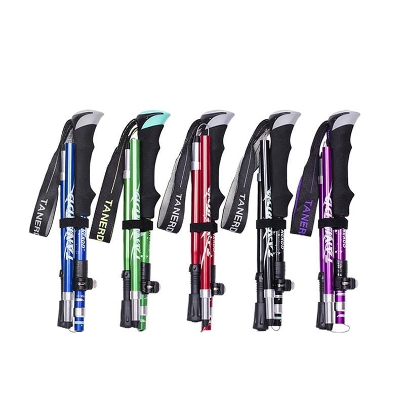 Trekking Poles with Ergonomic Foam Grip Collapsible Foldable Design and Adjustable Height - Image 8