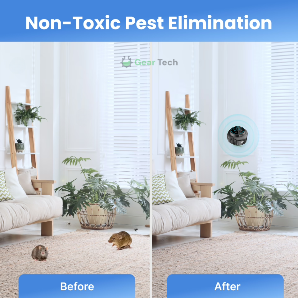 Ultrasonic Mouse Repellent with Plug-In Design and Digital Display - Image 10