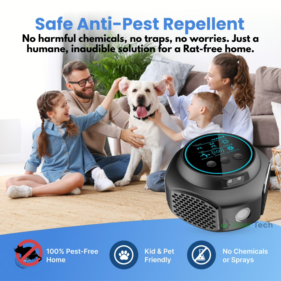 Ultrasonic Mouse Repellent with Plug-In Design and Digital Display - Image 2
