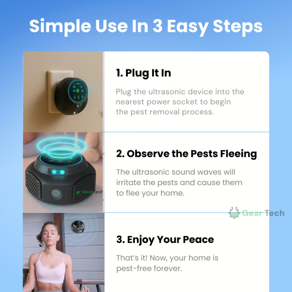 Ultrasonic Mouse Repellent with Plug-In Design and Digital Display - Image 4