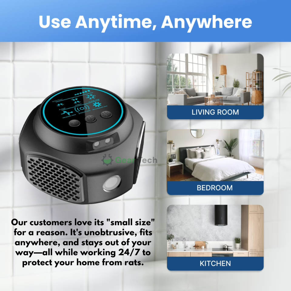 Ultrasonic Mouse Repellent with Plug-In Design and Digital Display - Image 5