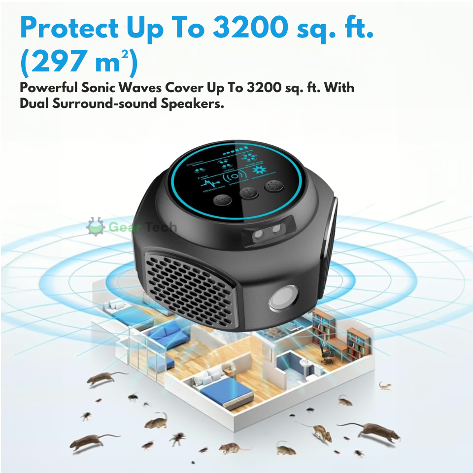 Ultrasonic Mouse Repellent with Plug-In Design and Digital Display - Image 6