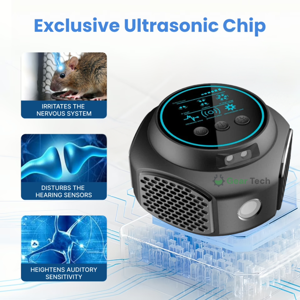 Ultrasonic Mouse Repellent with Plug-In Design and Digital Display - Image 8