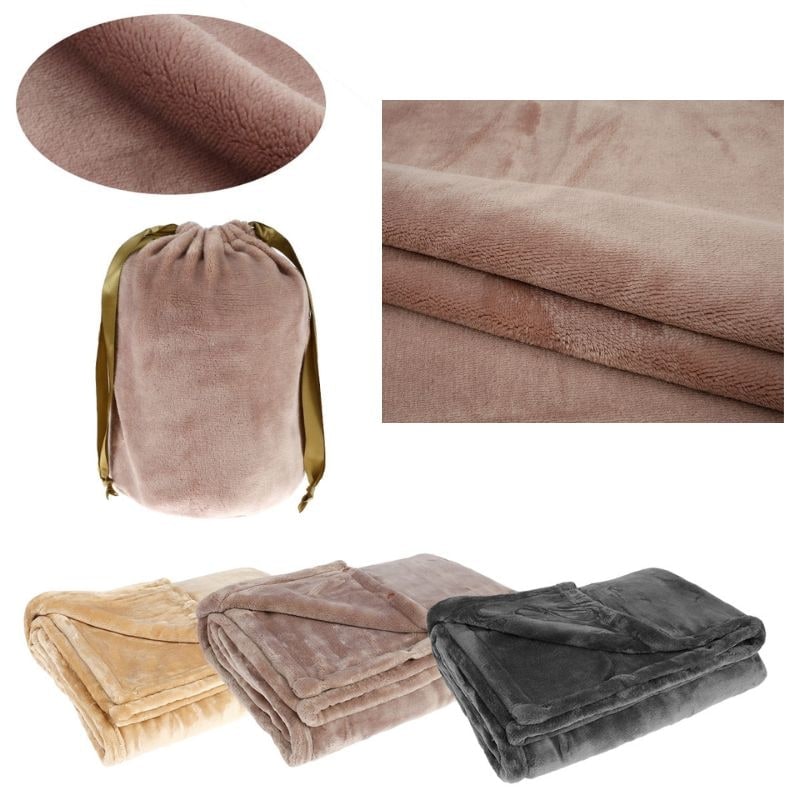 USB Heated Blanket Throw with Plush Fleece and Storage Bag - Image 1