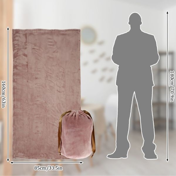 USB Heated Blanket Throw with Plush Fleece and Storage Bag - Image 7