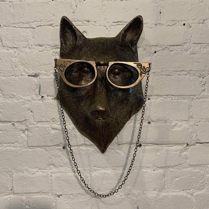 Wall Art Animal Head Sculpture with Textured Details and Antique Gold Finish - Image 14