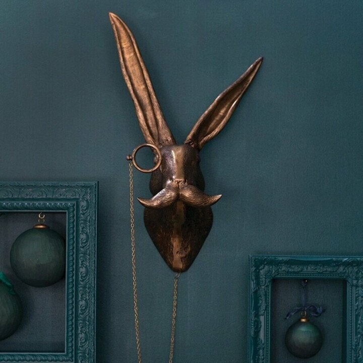 Wall Art Animal Head Sculpture with Textured Details and Antique Gold Finish - Image 15
