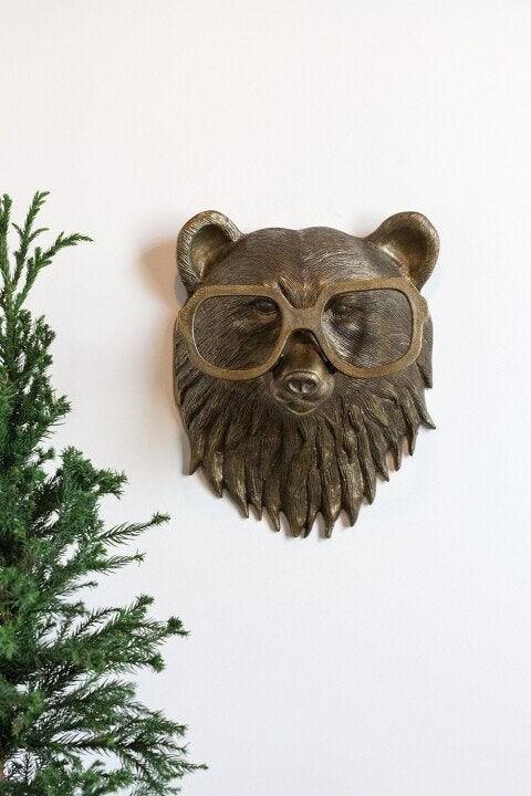 Wall Art Animal Head Sculpture with Textured Details and Antique Gold Finish - Image 20