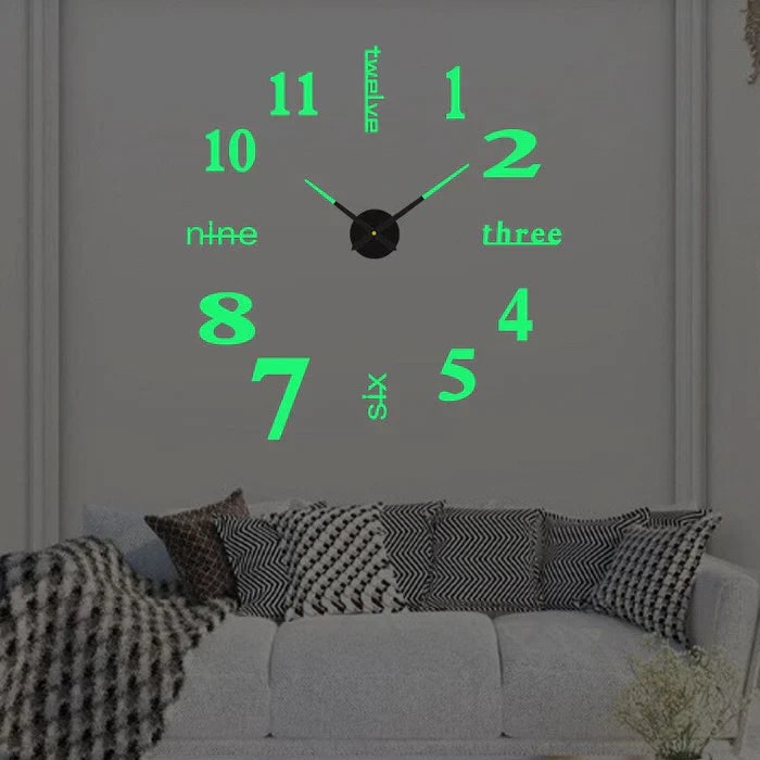 Wall Clock with Roman Numerals and 3D Self-Adhesive Numbers Modern Minimalist Silent Mechanism - Image 15