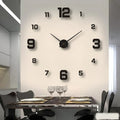 Wall Clock with Roman Numerals and 3D Self-Adhesive Numbers Modern Minimalist Silent Mechanism - Image 5
