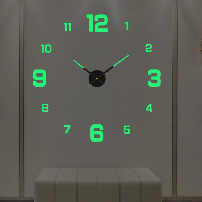 Wall Clock with Roman Numerals and 3D Self-Adhesive Numbers Modern Minimalist Silent Mechanism - Image 9