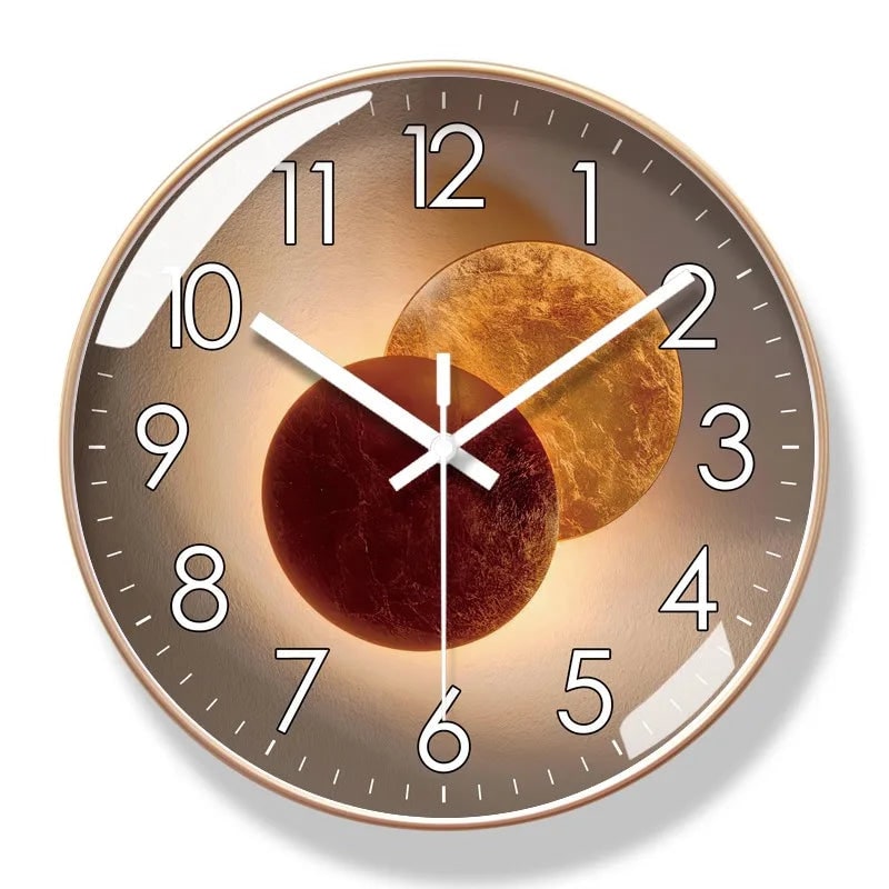 Wall Clock with Silent Mechanism and Glass Cover Minimalist Analog Design - Image 4