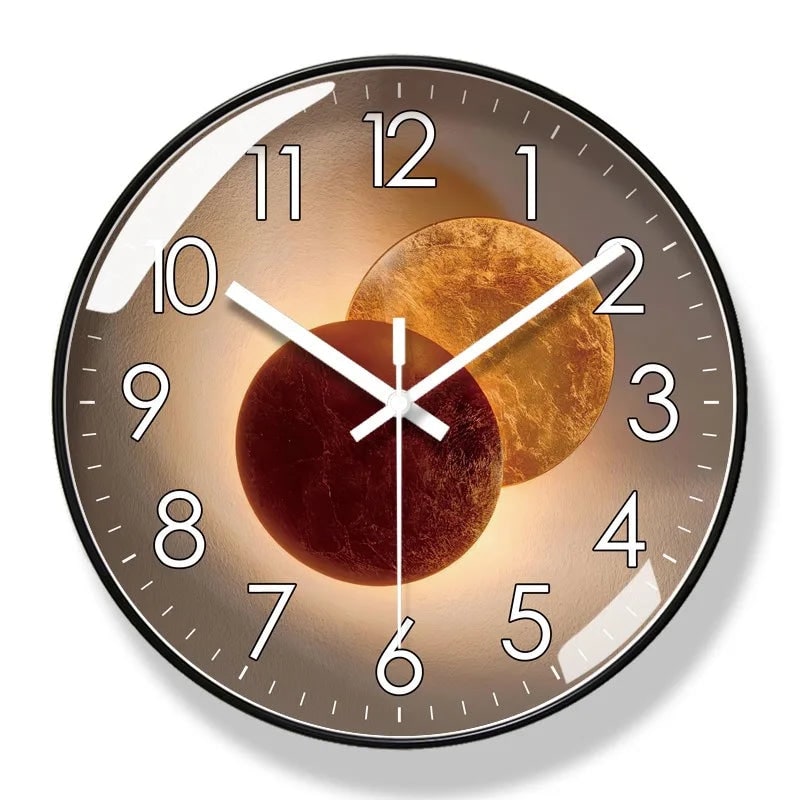 Wall Clock with Silent Mechanism and Glass Cover Minimalist Analog Design - Image 5