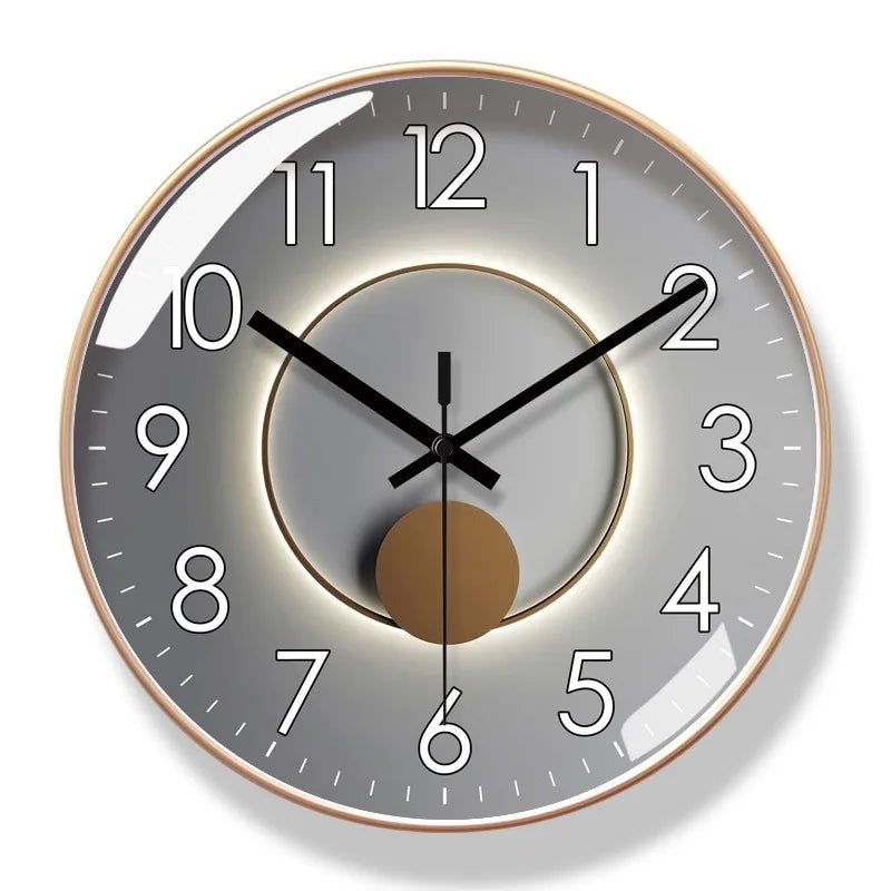 Wall Clock with Silent Mechanism and Glass Cover Minimalist Analog Design - Image 6