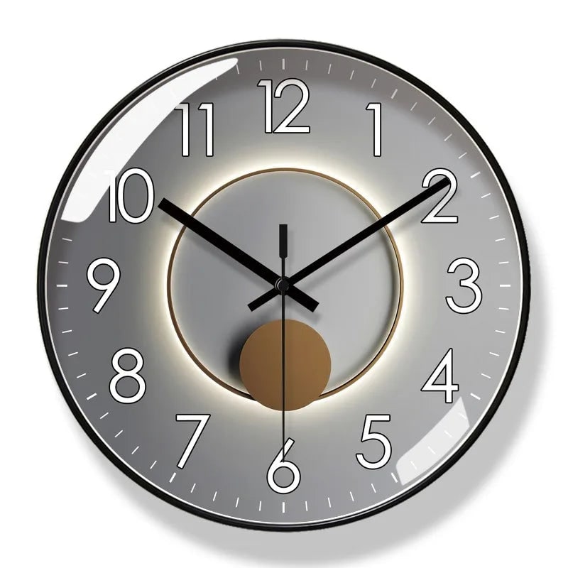 Wall Clock with Silent Mechanism and Glass Cover Minimalist Analog Design - Image 7