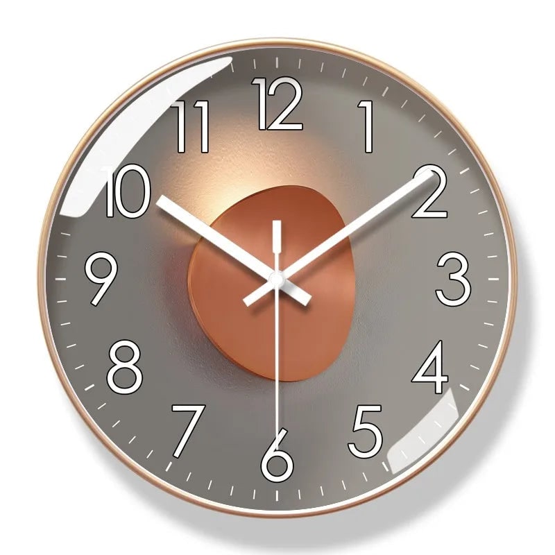 Wall Clock with Silent Mechanism and Glass Cover Minimalist Analog Design - Image 8