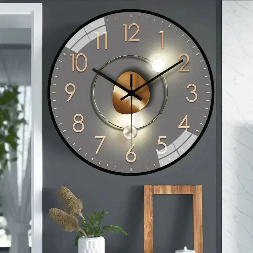 Wall Clock with Silent Mechanism and Minimalist Glass Design - Image 4