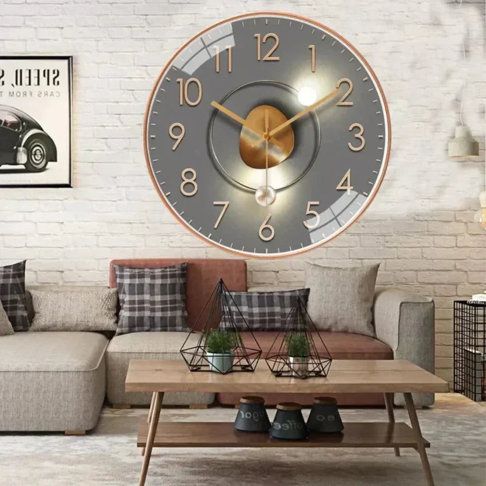 Wall Clock with Silent Mechanism and Minimalist Glass Design - Image 5