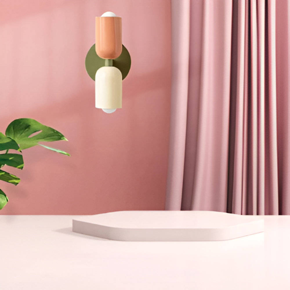 Wall Sconce Lighting with Dual Capsule Shades and Up-Down Illumination - Image 3