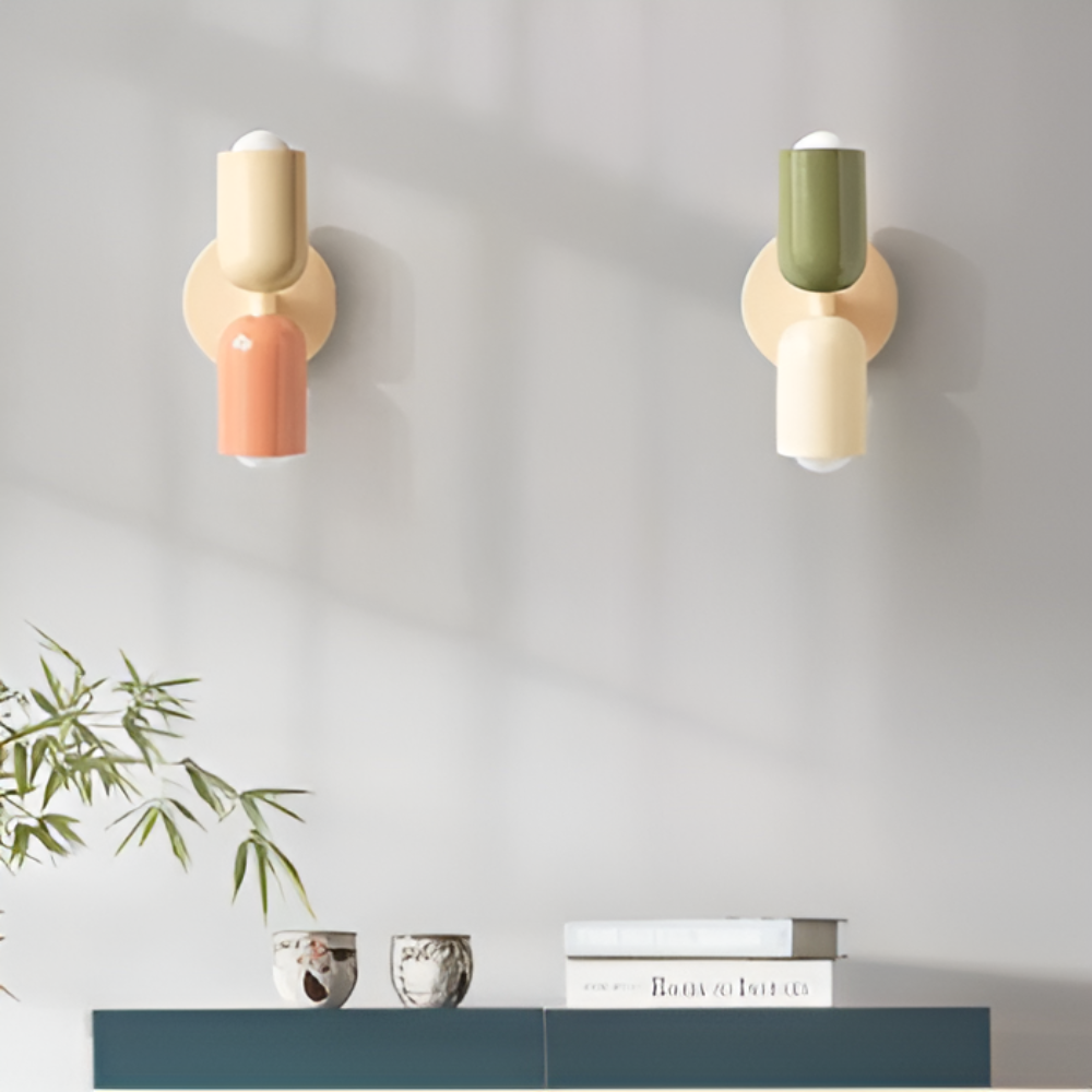 Wall Sconce Lighting with Dual Capsule Shades and Up-Down Illumination - Image 4