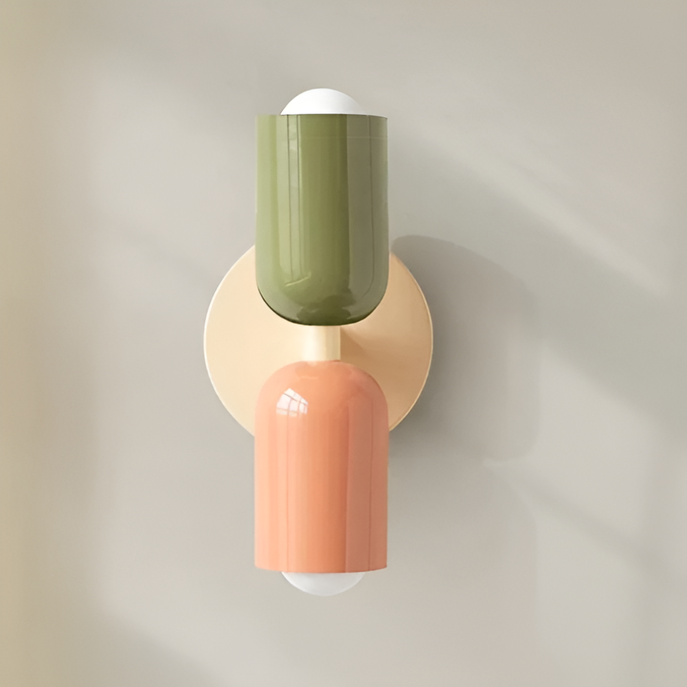 Wall Sconce Lighting with Dual Capsule Shades and Up-Down Illumination - Image 6