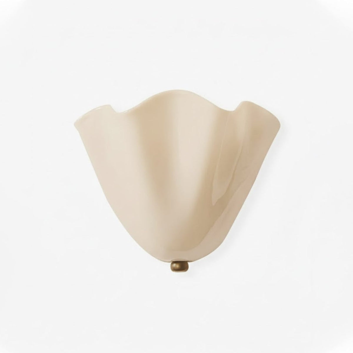 Wall Sconce with Wavy Handkerchief Glass Shade and Warm Ambient Lighting - Image 1