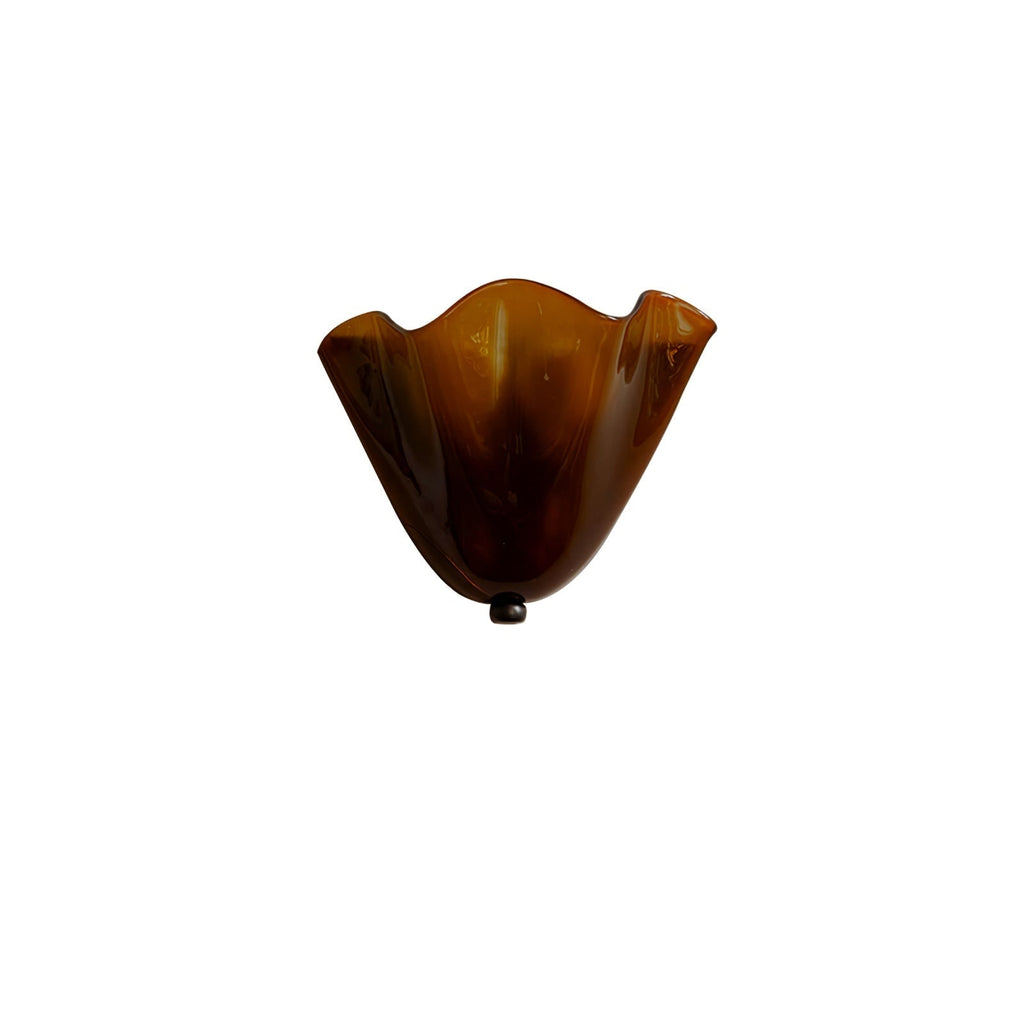 Wall Sconce with Wavy Handkerchief Glass Shade and Warm Ambient Lighting - Image 23