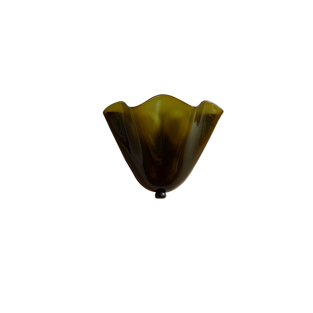 Wall Sconce with Wavy Handkerchief Glass Shade and Warm Ambient Lighting - Image 24