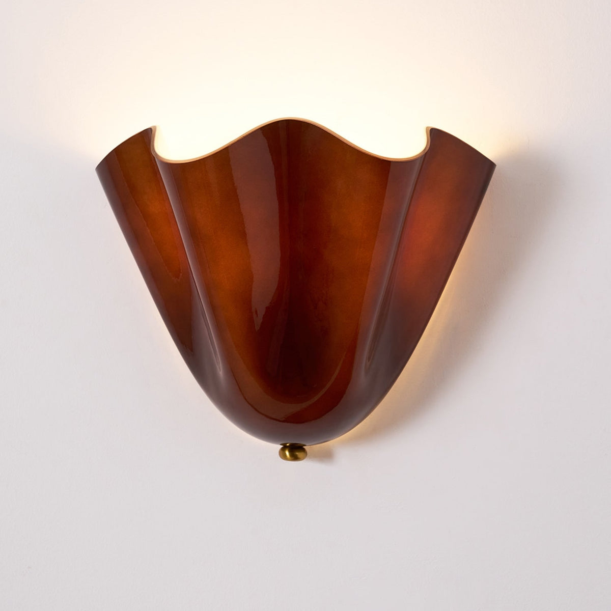 Wall Sconce with Wavy Handkerchief Glass Shade and Warm Ambient Lighting - Image 32