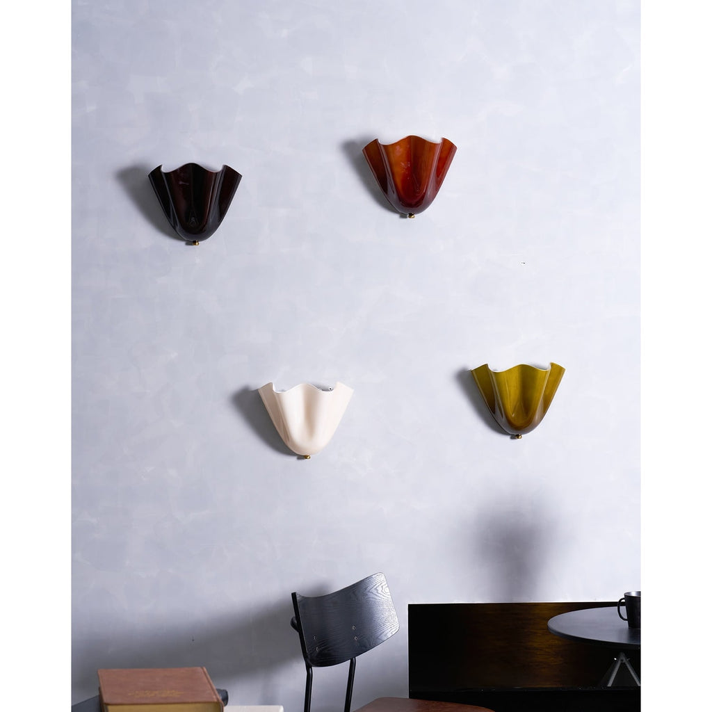 Wall Sconce with Wavy Handkerchief Glass Shade and Warm Ambient Lighting - Image 44