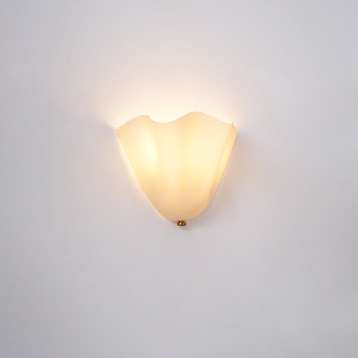 Wall Sconce with Wavy Handkerchief Glass Shade and Warm Ambient Lighting - Image 52