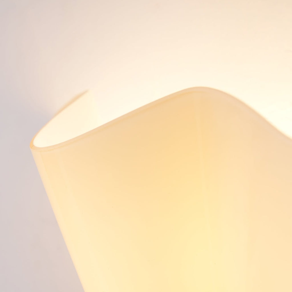 Wall Sconce with Wavy Handkerchief Glass Shade and Warm Ambient Lighting - Image 53