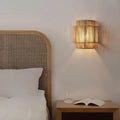 Wall Sconce with Woven Jute Rope Tiered Shade and Translucent Diffuser - Image 2