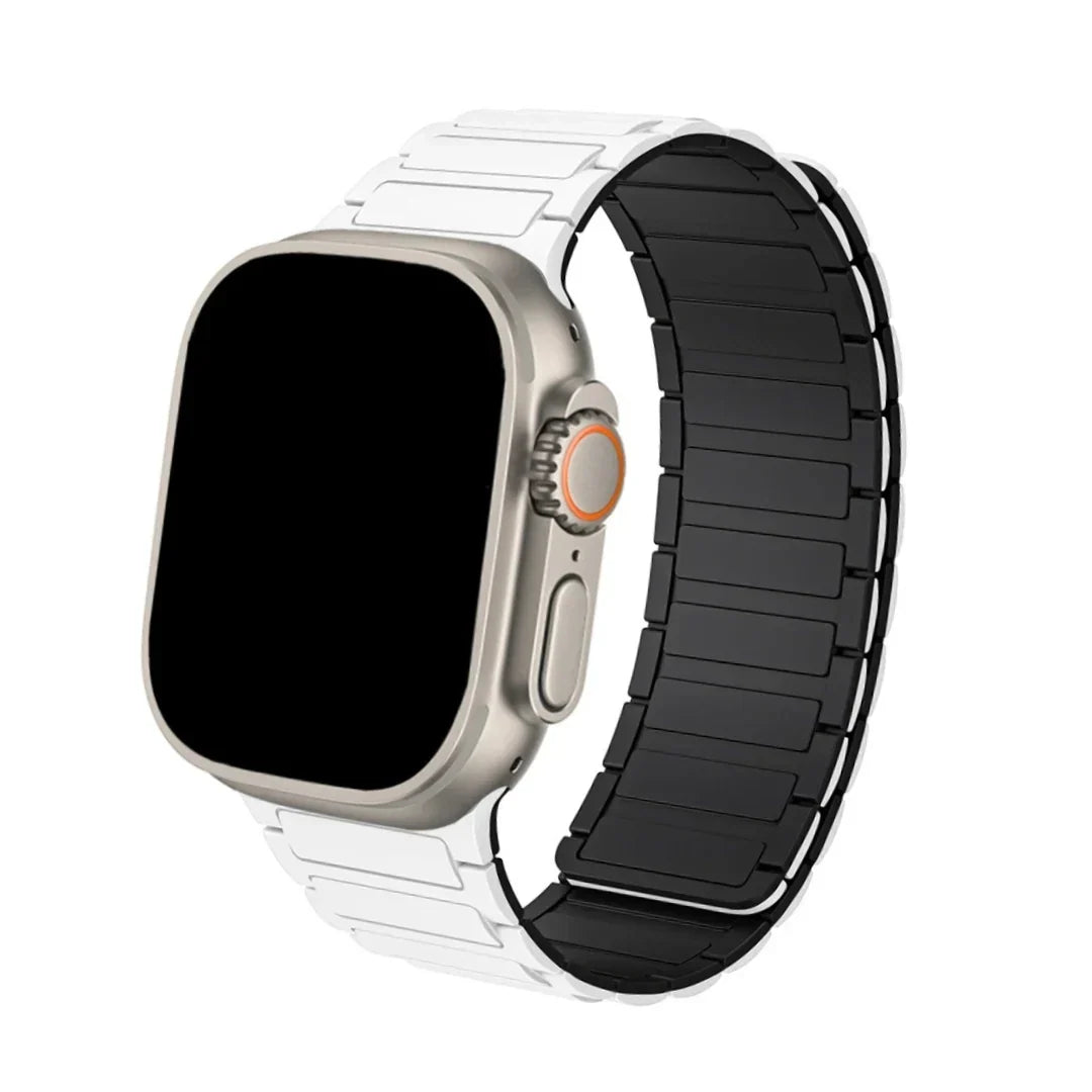 Watch Band with Magnetic Closure and Ribbed Silicone Design - Image 15