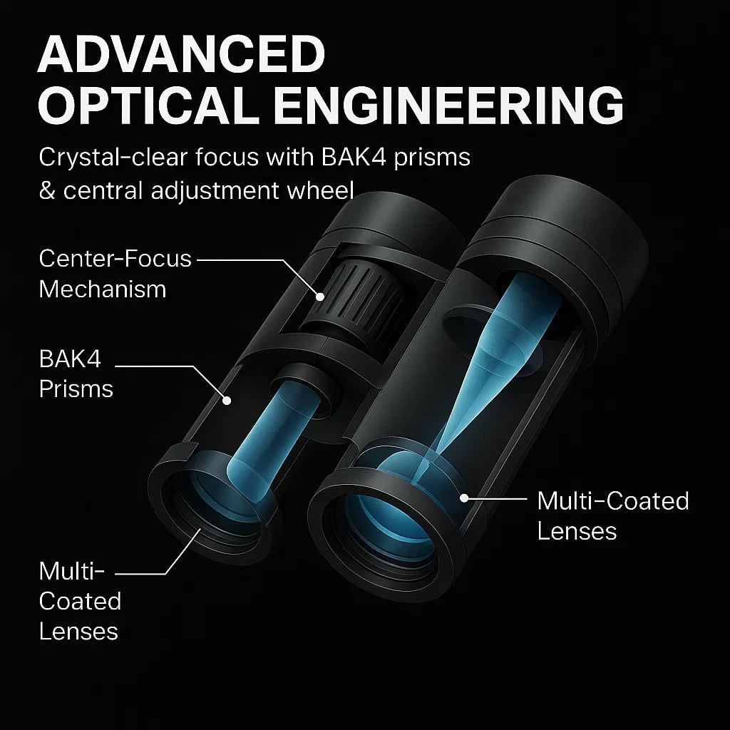 Water Resistant Compact Binoculars with Ultra Powerful Magnification and Folding Design - Image 5