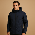 Men’s waterproof windbreaker jacket with breathable design and zip pockets, suitable for outdoor activities, sports, and everyday wear.